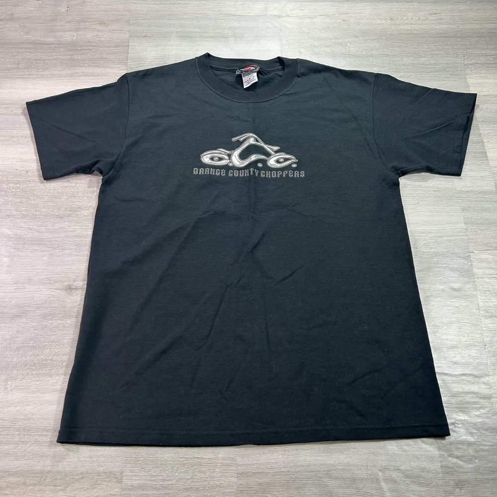 VINTAGE Orange County Choppers Shirt Mens Medium Chrome Biker Motorcycle Tee Y2K